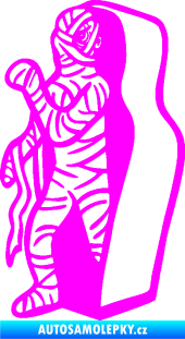 Samolepka Mumie 002 levá Fluorescentní růžová