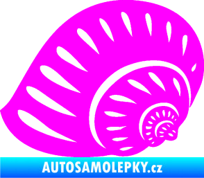 Samolepka Mušle 004 levá ulita Fluorescentní růžová