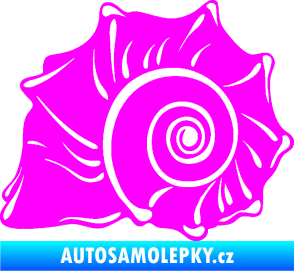 Samolepka Mušle levá ulita Fluorescentní růžová