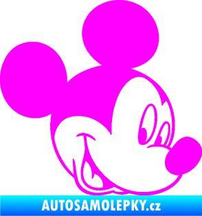 Samolepka Myšák Mickey 001 pravá Fluorescentní růžová