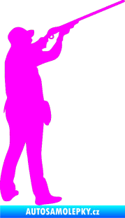 Samolepka Myslivec 001 pravá Fluorescentní růžová