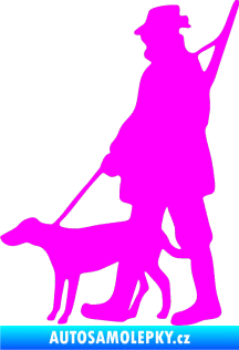 Samolepka Myslivec 002 levá Fluorescentní růžová