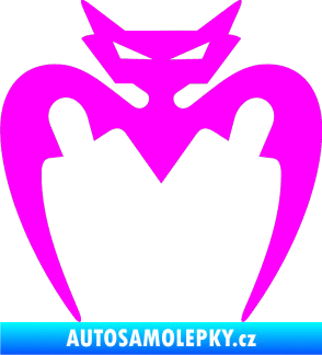 Samolepka Netopýr 001  Fluorescentní růžová