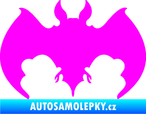 Samolepka Netopýr 002 Fluorescentní růžová