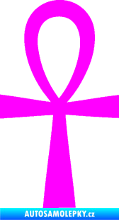 Samolepka Nilský kříž Ankh Fluorescentní růžová