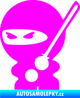Samolepka Ninja baby 001 levá Fluorescentní růžová