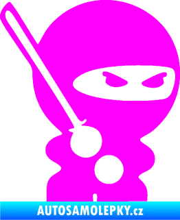 Samolepka Ninja baby 001 pravá Fluorescentní růžová