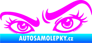 Samolepka Oči 004 levá Fluorescentní růžová