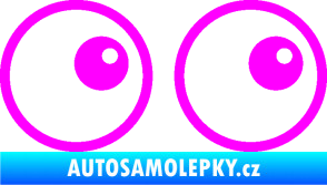 Samolepka Oči 006 pravá Fluorescentní růžová
