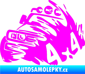 Samolepka Off Road 002 levá 4x4 Fluorescentní růžová