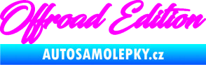 Samolepka Offroad edition 003 nápis Fluorescentní růžová