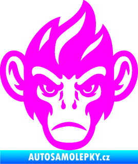 Samolepka Opičák 002 pravá Fluorescentní růžová