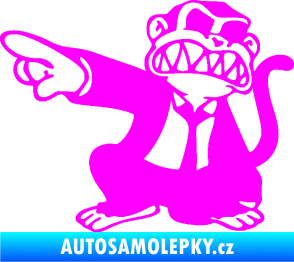 Samolepka Opičák JDM levá Fluorescentní růžová