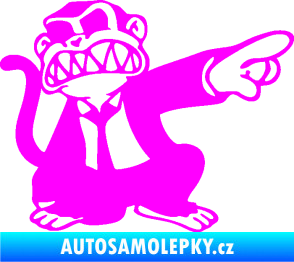 Samolepka Opičák JDM pravá Fluorescentní růžová