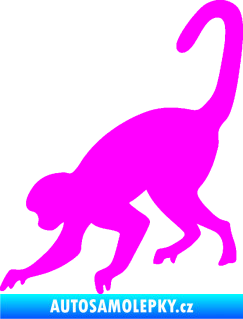 Samolepka Opice 002 levá Fluorescentní růžová