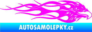 Samolepka Orel 016 pravá v plamenech Fluorescentní růžová