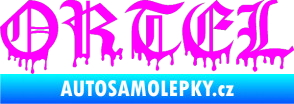 Samolepka Ortel Fluorescentní růžová