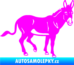 Samolepka Osel 003 pravá Fluorescentní růžová