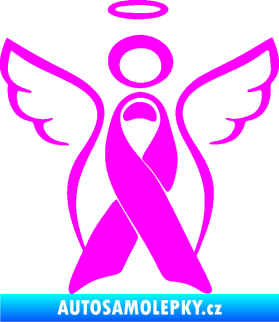 Samolepka Památeční andělíček memory Fluorescentní růžová