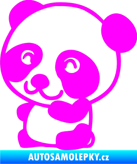 Samolepka Panda 002 levá Fluorescentní růžová