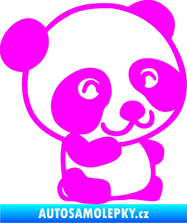 Samolepka Panda 002 pravá Fluorescentní růžová