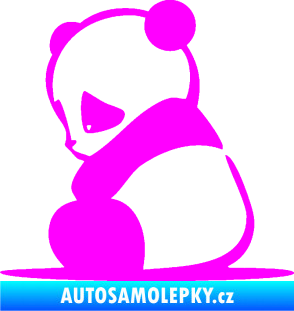 Samolepka Panda 005 levá Fluorescentní růžová