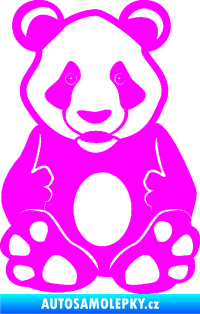 Samolepka Panda 006  Fluorescentní růžová