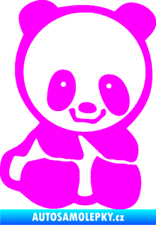 Samolepka Panda 009 pravá baby Fluorescentní růžová