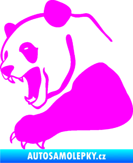 Samolepka Panda 010 levá Fluorescentní růžová