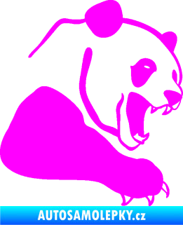 Samolepka Panda 010 pravá Fluorescentní růžová
