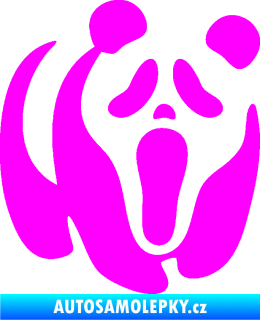Samolepka Panda 014 pravá maska Vřískot Fluorescentní růžová