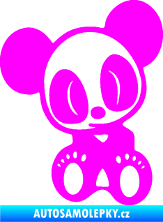 Samolepka Panda JDM levá Fluorescentní růžová