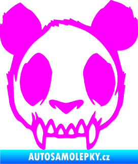 Samolepka Panda zombie  Fluorescentní růžová