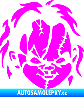 Samolepka Panenka Chucky 001 pravá Fluorescentní růžová