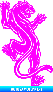 Samolepka Panter 003 pravá black panther Fluorescentní růžová