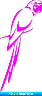 Samolepka Papoušek 005 pravá Fluorescentní růžová