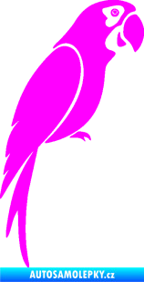 Samolepka Papoušek 009 pravá Fluorescentní růžová
