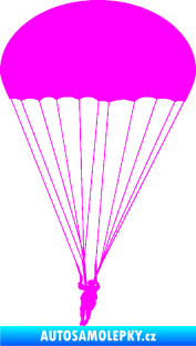 Samolepka Parašutista 002 Fluorescentní růžová