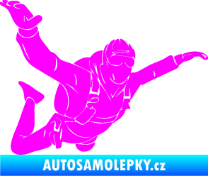 Samolepka Parašutista 004 pravá Fluorescentní růžová