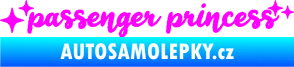 Samolepka Passenger Princess 002 nápis s hvězdičkami Fluorescentní růžová