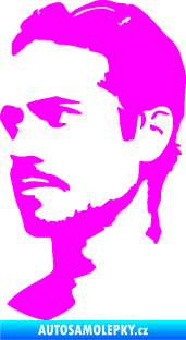 Samolepka Paul Walker 004 levá Fluorescentní růžová