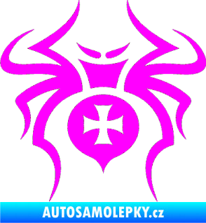 Samolepka Pavouk 003 křižák Fluorescentní růžová