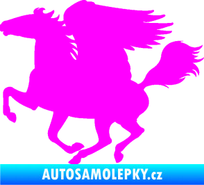 Samolepka Pegas 001 levá okřídlený kůň Fluorescentní růžová
