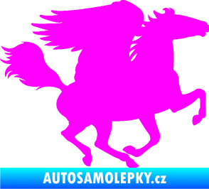Samolepka Pegas 001 pravá okřídlený kůň Fluorescentní růžová