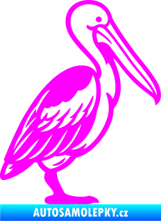 Samolepka Pelikán 002 pravá Fluorescentní růžová
