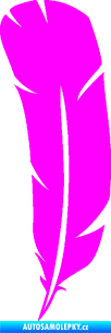 Samolepka Peříčko 002 levá Fluorescentní růžová