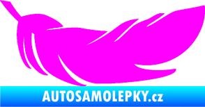 Samolepka Peříčko 007 pravá Fluorescentní růžová