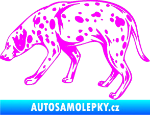 Samolepka Pes 001 levá Dalmatin Fluorescentní růžová