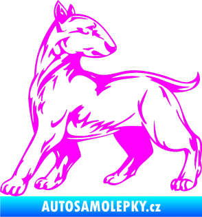 Samolepka Pes 011 levá Fluorescentní růžová