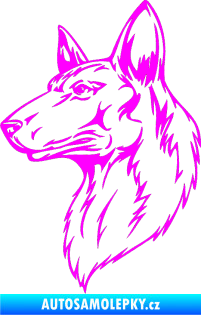 Samolepka Pes 019 levá Fluorescentní růžová